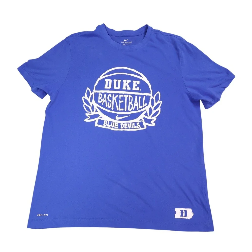 Nike Duke‎ Basketball Blue Devils Dri-FIT T-Shirt Mens XL